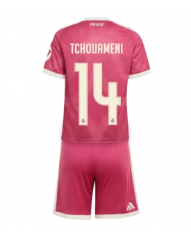 Billige Fotballdrakt Real Madrid Aurelien Tchouameni #14 Replika Tredjedraktsett Barn 2026-27 Kortermet (med bukser)